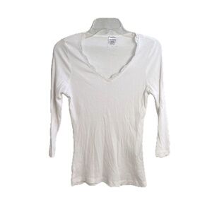White V-neck Top Size:  Large